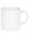 Tradineur - Taza de cerámica para desayuno, café, infusiones, diseño clásico, apta para lavavajillas y microondas (Blanco - 300