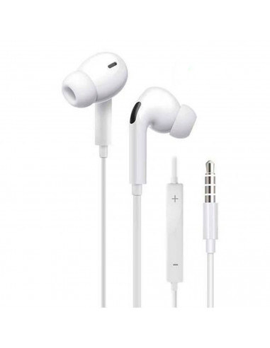 Tradineur - Auriculares con micrófono - Control de volumen - Jack 3,5 cm - Compatible con Pods, Móviles, Tablets y PC - Música e