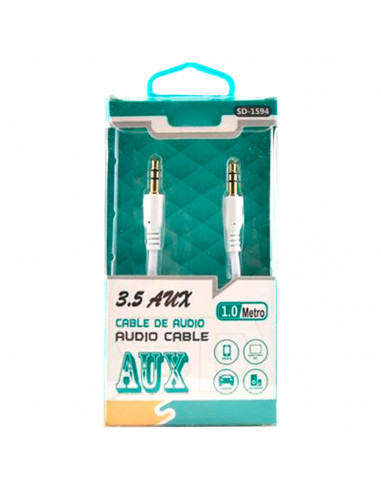 Tradineur - Cable de audio jack con doble salida - Jack 3,5 mm - Longitud de 1 Metro - Ideal para compartir su música, películas
