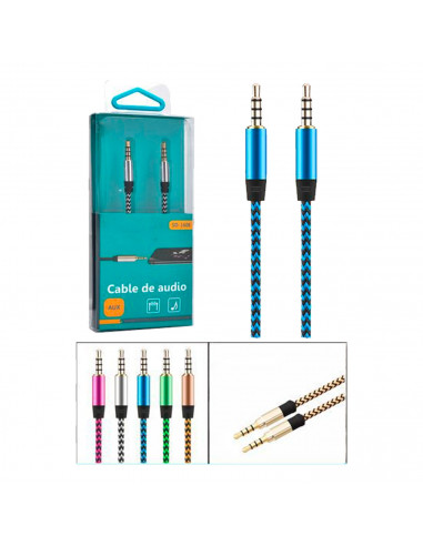 Tradineur - Cable de audio jack, doble salida - Jack 3,5 mm - Longitud de 1 Metro - Ideal para compartir su música, películas y