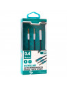 Tradineur - Cable jack de auricular y micrófono - Jack 3,5 mm - Longitud de 0,4 Metros - Acto para teléfonos, Tablets, Ordenador