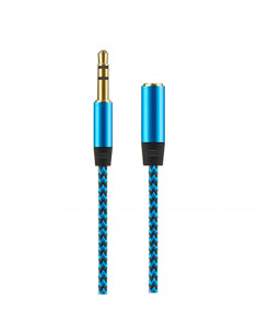 Tradineur - Cable jack de entrada y salida - Jack 3,5 mm - Longitud de 1 Metro - Acto para teléfonos, Tablets, Ordenadores - Col