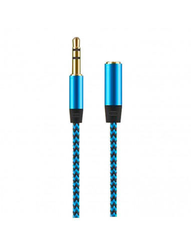 Tradineur - Cable jack de entrada y salida - Jack 3,5 mm - Longitud de 1 Metro - Acto para teléfonos, Tablets, Ordenadores - Col