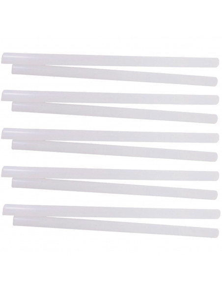 Tradineur - Pack de 10 barras de silicona termofusibles, cola, pegamento para pistolas de encolar en caliente, uso en cuero (Tra Tradineur - Pack de 10 barras de silicona termofusibles, cola, pegamento para pistolas de encolar en caliente, uso en cuero (Tra