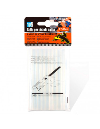 Tradineur - Pack de 10 barras de silicona termofusibles, cola, pegamento para pistolas de encolar en caliente, uso en cuero (Tra