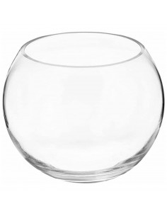 Tradineur - Pecera redonda de cristal, acuario esférico, globo pequeño para peces, mascotas, decoración de interior, hogar (Tran