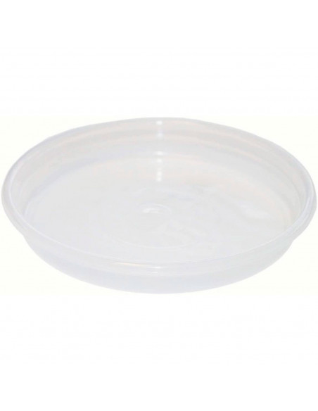 Tradineur - Plato transparente para maceta, plástico, bandeja, platillo redondo para tiesto de interior, exterior, jardín, terra