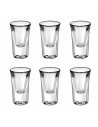 Borgonovo - Set 6 vasos chupito "junior" de vidrio 27 ml. Pack de 6 recipientes de cristal válido para lavavajillas de 7 cm de d