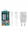 Tradineur - Cargador para móvil 2,1A - Cable USB Tipo-C - Alto rendimiento / Carga rápida - 1 Puertos USB - Color Blanco