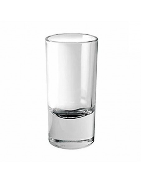 Set 6 vasos chupito "indro baby" de vidrio 42 ml. Pack de 6 recipientes de cristal válido para lavavajillas de 7 cm de diámetro