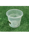 Tradineur - Maceta transparente redonda, plástico, tiesto, macetero, recipiente para plantas, flores, balcón, terraza, hogar, in