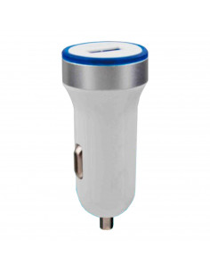 Tradineur - Cargado de mechero para coche 1.5A - Alto rendimiento / Carga rápida - 1 Puertos USB - Sin cable - Color Blanco