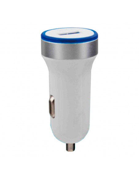 Tradineur - Cargado de mechero para coche 1.5A - Alto rendimiento / Carga rápida - 1 Puertos USB - Sin cable - Color Blanco