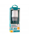 Tradineur - Cargado de móviles 2.4A - Alto rendimiento / Carga rápida / Calidad - Puertos USB - Sin cable - Color Blanco