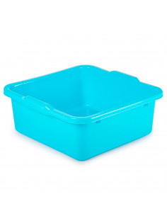 Tradineur - Barreño cuadrado de polipropileno, cubo, tina, cubeta para limpieza, apto para uso alimentario, fabricado en España
