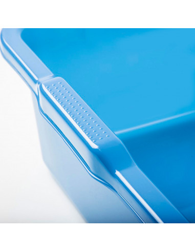 Tradineur - Barreño cuadrado de polipropileno, cubo, tina, cubeta para limpieza, apto para uso alimentario, fabricado en España