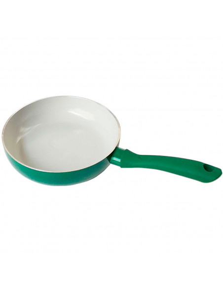 Tradineur - Sartén de aluminio antiadherente, mango ergonómico, válida para inducción y todas las cocinas, ecológica, apta para