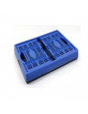 Tontarelli - Caja plástico plegable de 23,6 x 47,5 x 35 cm "voila" de color azul de 32 litros. Recipiente de plástico plegable,