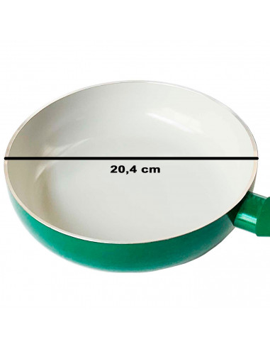 Tradineur - Sartén de aluminio antiadherente, mango ergonómico, válida para inducción y todas las cocinas, ecológica, apta para