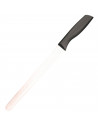 Tradineur - Cuchillo jamonero de acero inoxidable, hoja de 25 cm y mango ergonómico de plástico, cuchillo para cortado de jamón,