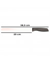 Tradineur - Cuchillo jamonero de acero inoxidable, hoja de 25 cm y mango ergonómico de plástico, cuchillo para cortado de jamón,