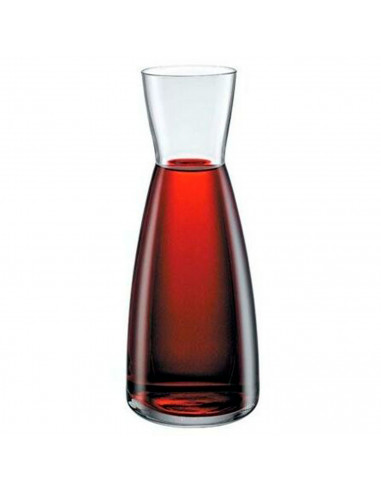 Tradineur - Decantador de vino, jarra de vidrio transparente, aireador, oxigenador de vino, recipiente para servir bebidas, eleg