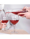 Tradineur - Decantador de vino, jarra de vidrio transparente, aireador, oxigenador de vino, recipiente para servir bebidas, eleg