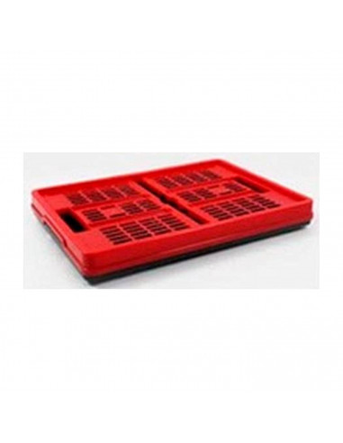 Caja plástico plegable de 23,6 x 47,5 x 35 cm "voila" de color roja de 32 litros. Recipiente de plástico plegable, para almacena