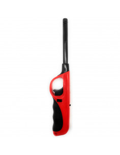 Tradineur - Encendedor electrónico para cocina de gas, mechero recargable para barbacoa, hornillo de camping, llama regulable, b