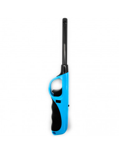 Tradineur - Encendedor electrónico para cocina de gas, mechero recargable para barbacoa, hornillo de camping, llama regulable, b
