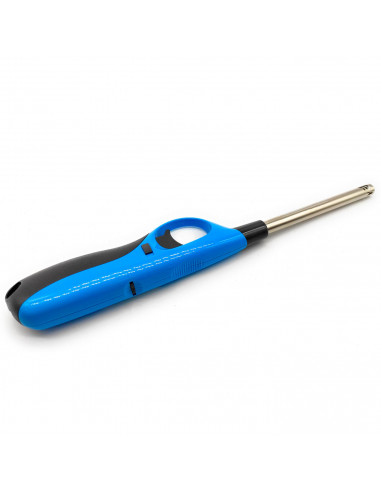 Tradineur - Encendedor electrónico para cocinas de gas, mechero recargable para barbacoa, hornillo de camping, llama regulable,