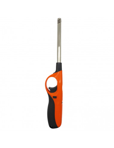 Tradineur - Encendedor electrónico para cocinas de gas, mechero recargable para barbacoa, hornillo de camping, llama regulable,