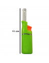 Tradineur - Mini encendedor electrónico para cocina de gas, mechero recargable para barbacoa, hornillo de camping, velas, 11 cm,