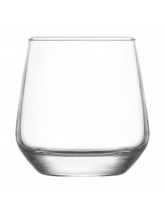Tradineur - Set de 6 vasos de cristal para whisky, modelo "Lal", base gruesa, resistentes, aptos para lavavajillas, servir bedid