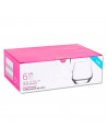 Tradineur - Set de 6 vasos de cristal para whisky, modelo "Lal", base gruesa, resistentes, aptos para lavavajillas, servir bedid