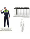 Tradineur - Disfraz de policía adulto, agente policía local, fibra sintética, incluye camiseta, pantalón, gorra y cinturón, carn