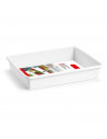 Tradineur - Bandeja de polipropileno, blanca, para hostelería, frigorífico, 4  litros, 34,5 x 26 x 6,5 cm.