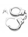 Tradineur - Esposas de plástico, incluyen llaves y botón de seguridad, complemento para disfraces policía, sheriff, carnaval, Ha