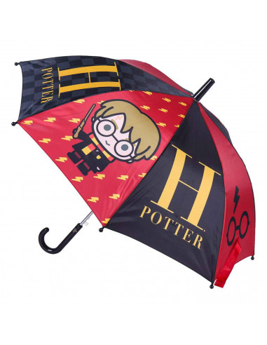 Tradineur - Paraguas de Harry Potter - Especial para niños - Trasparente y con diseños, de 8 varillas - Medidas 64 x 8 cm - Mode