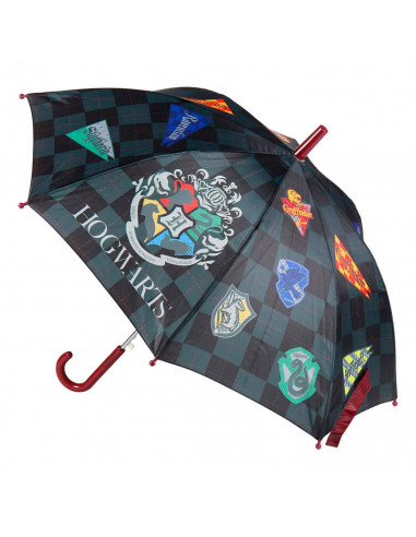 Tradineur - Paraguas de Harry Potter - Especial para niños - Trasparente y con diseños, de 8 varillas - Medidas 64 x 8 cm - Mode