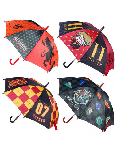 Tradineur - Paraguas de Harry Potter - Especial para niños - Trasparente y con diseños, de 8 varillas - Medidas 64 x 8 cm - Mode