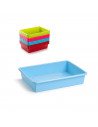 Tradineur - Bandeja rectangular para frigorífico, color aleatorio, capacidad 3 litros, 6,5 x 30,5 x 23 cm.