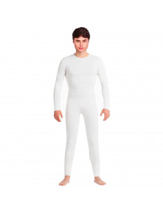 Tradineur - Mono maillot para jóvenes y adultos para carnaval, Halloween, fiestas, celebraciones, color blanco (Talla S)