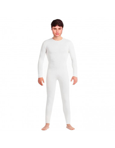Tradineur - Mono maillot para jóvenes y adultos para carnaval, Halloween, fiestas, celebraciones, color blanco (Talla M)