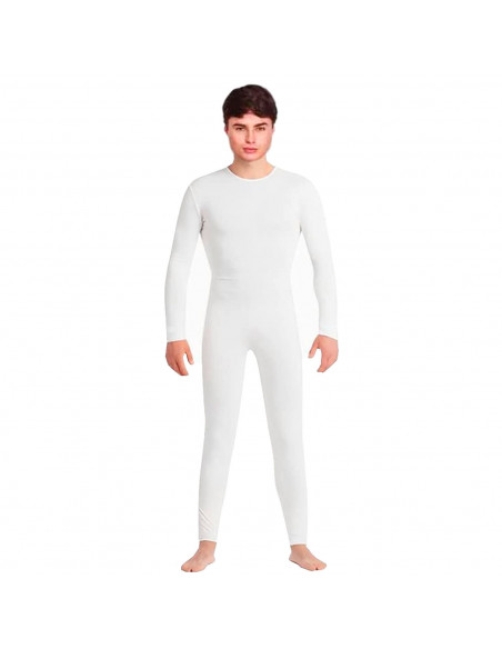 Tradineur - Mono maillot para jóvenes y adultos para carnaval, Halloween, fiestas, celebraciones, color blanco (Talla M) Tradineur - Mono maillot para jóvenes y adultos para carnaval, Halloween, fiestas, celebraciones, color blanco (Talla M)