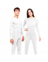 Tradineur - Mono maillot para jóvenes y adultos para carnaval, Halloween, fiestas, celebraciones, color blanco (Talla M)