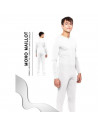 Tradineur - Mono maillot para jóvenes y adultos para carnaval, Halloween, fiestas, celebraciones, color blanco (Talla M)