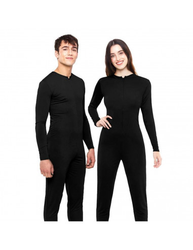 Tradineur - Mono maillot para jóvenes y adultos para carnaval, Halloween, fiestas, celebraciones, color negro (Talla L)