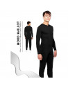 Tradineur - Mono maillot para jóvenes y adultos para carnaval, Halloween, fiestas, celebraciones, color negro (Talla L)