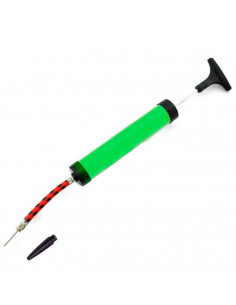 Tradineur - Bombín de aire manual, inflador para balones, pelotas, neumáticos de bicicleta, bomba de inflado, hinchador con tubo